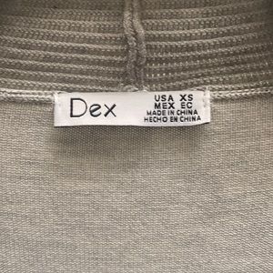 Grey zipper sweater with black wrist stripe